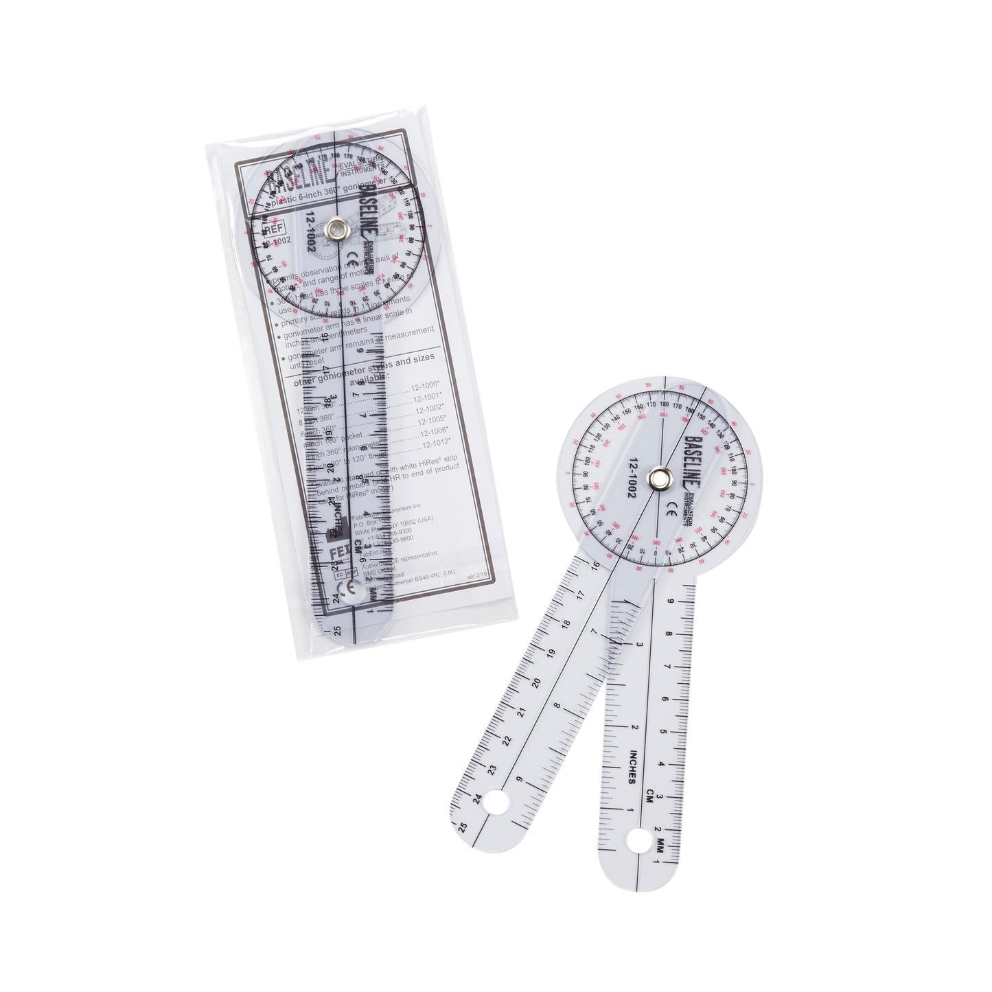 GONIOMETER, ISOM 360DEGREES PLAS CLR 6"