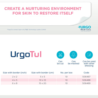 DRESSING, WOUND URGOTUL CONTACT LAYER 4"X5" (10/BX)
