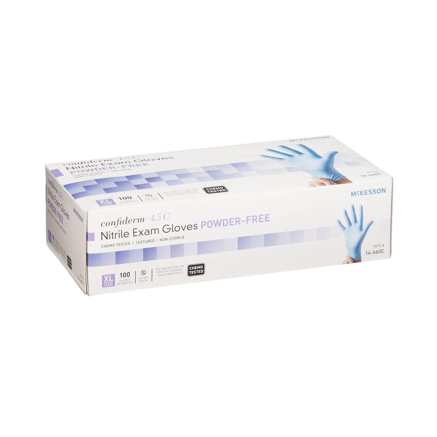 GLOVE, EXAM NTRL XL N/S CHEMO 4.5C (100/BX 10BX/CS)