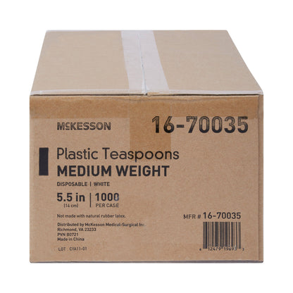 TEASPOON, PLAS WHT 5.5" (1000/CS)