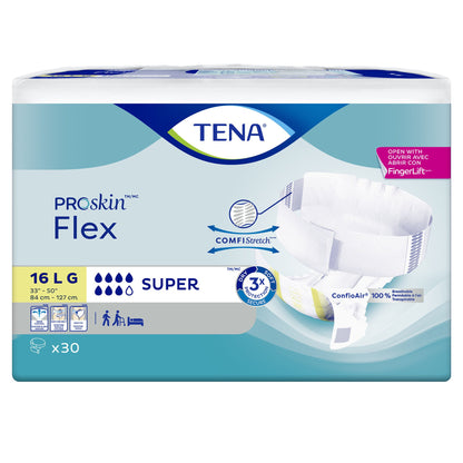 BRIEF, TENA SUPER SZ16 33"X50"(30/PK 3PK/CS) SCAPER