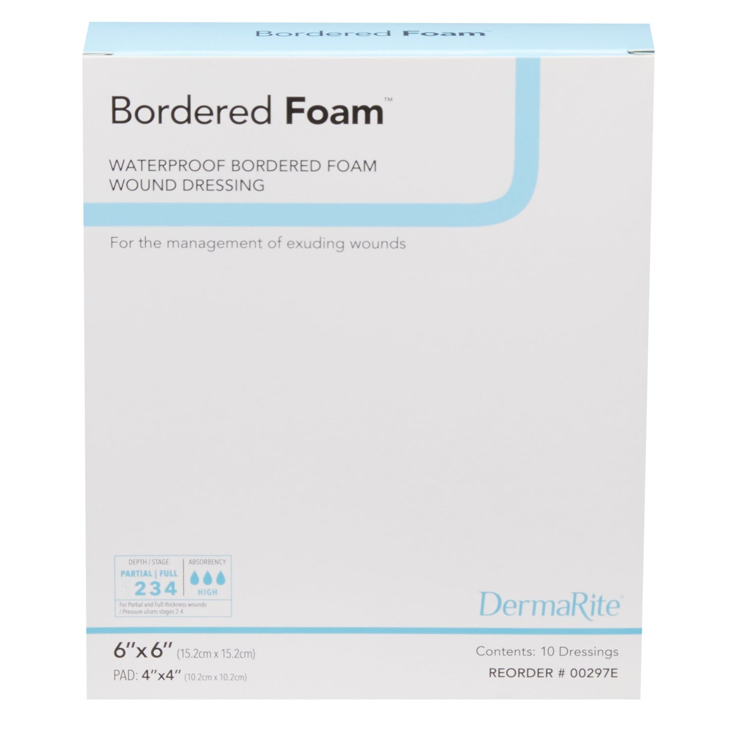 DRESSING, FM WND BORDERED 6X6"(10EA/BX)