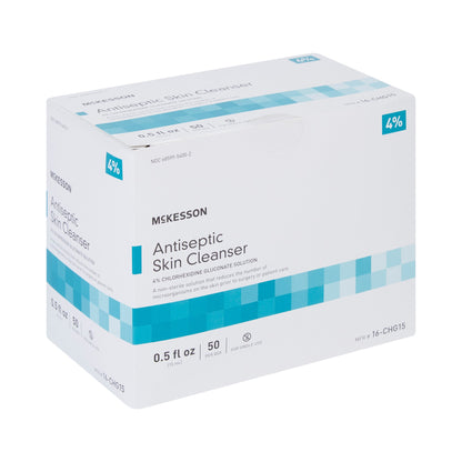 CLEANSER, 4% CHG SCRUB 15ML PACKET (50EA/BX 10BX/CS)