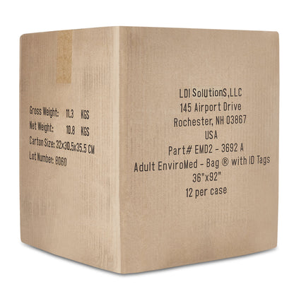 BAG, BODY WHT W/ID TAG ADLT (12/CS)