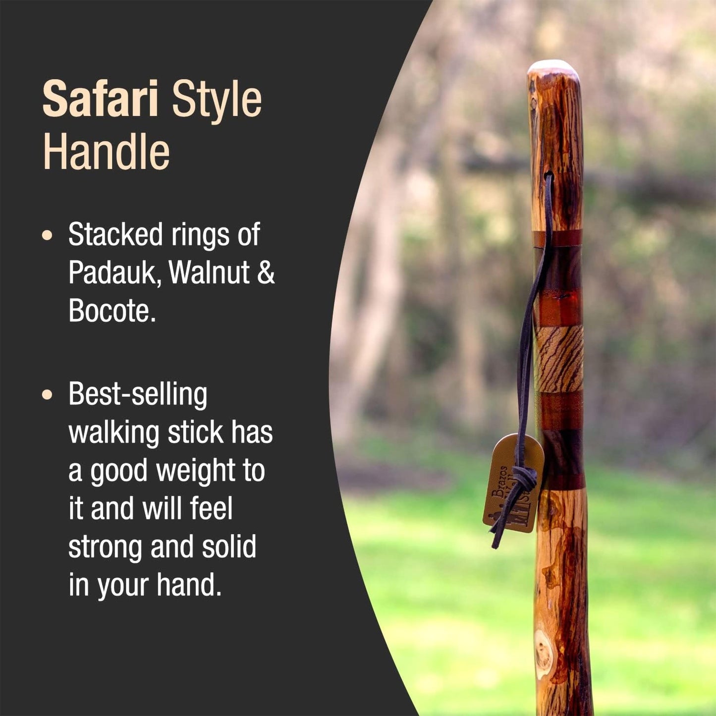 STICK, HIKING WOOD BRAZOS 55 SAFARI 55"