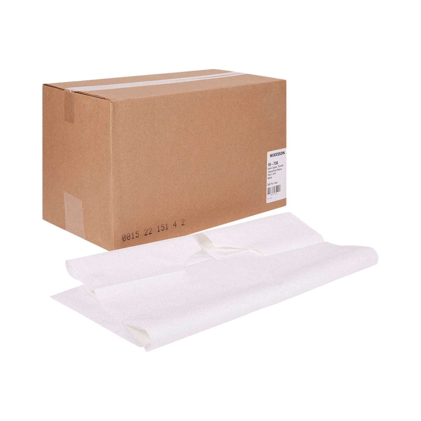 CAPE, EXAM T/P/T PONCHO SIDE OPN WHT 19X22 (200/CS
