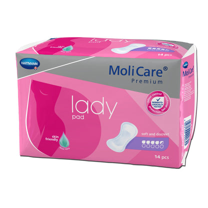PAD, INCONT PREM LADY MOLICARE4.5DROPS (14/BG 12BG/CS)