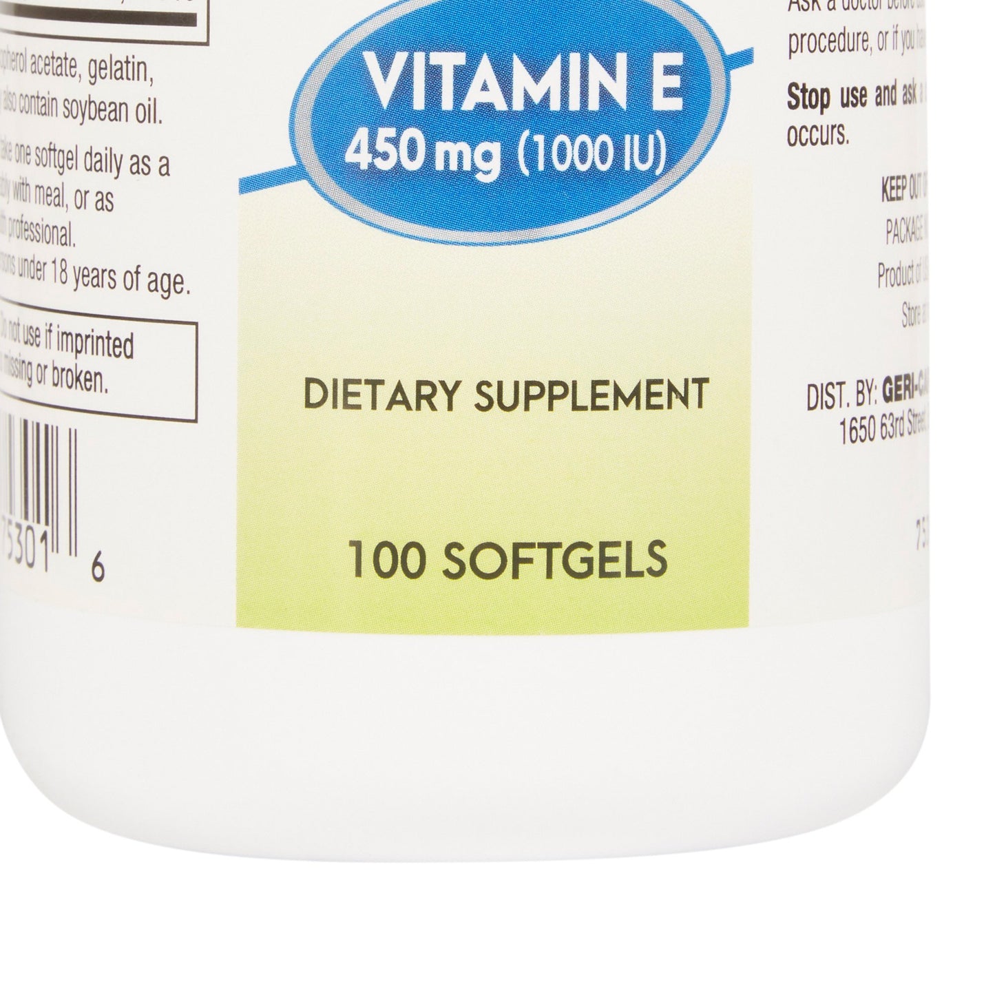 VITAMIN E, 1000IU SFT GEL (100EA/BT 12BT/CS)