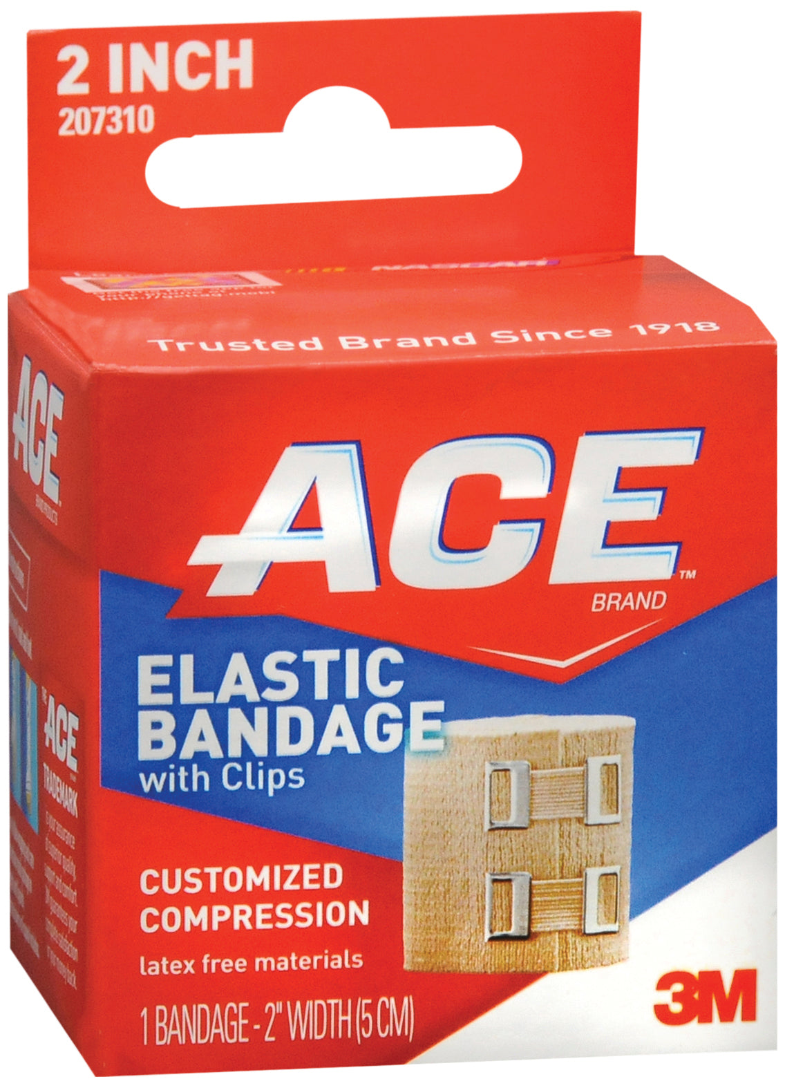 BANDGE, ELAS ACE ANTIMICROBIAL2" W/CLIP (72/CS)