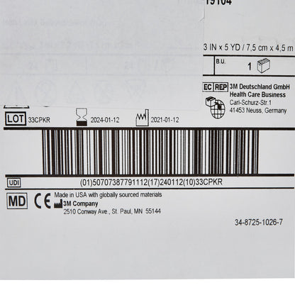 BANDAGE, COBAN LF 3"X5YDS (24RL/CS) 3M