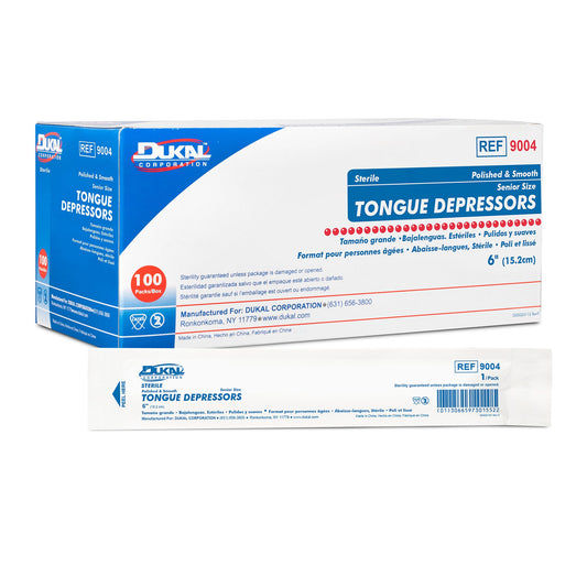 DEPRESSOR, TONGUE STR 6" (1/PK100PK/BX 10BX/CS)