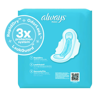 PAD, MAXI ALWAYS W/FLEXI-WINGSSZ2 (18/PK 8PK/CS)