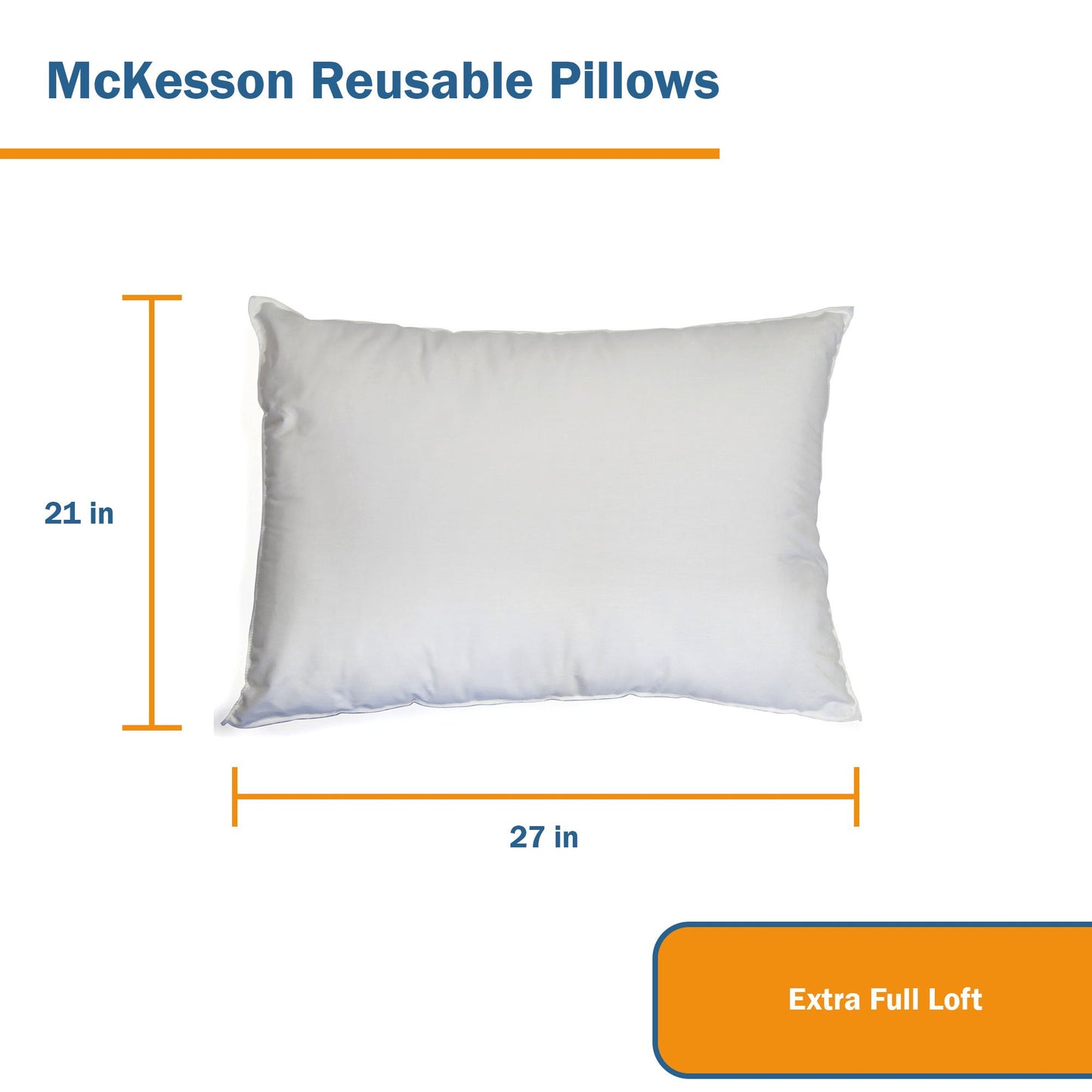 PILLOW, POLY CTN XFULL LOFT WHT 21X27" (12/CS)