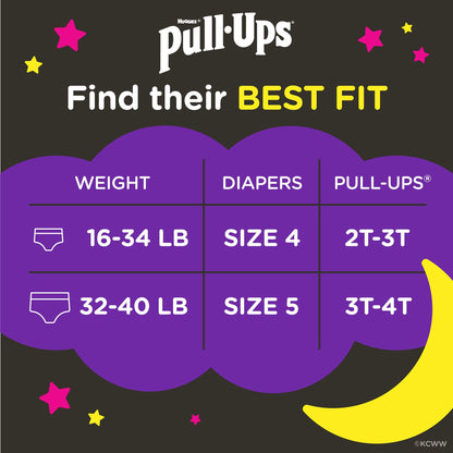 PANTS, PULL-UPS HUGGIES NIGHT TIME GIRLS 3T-4T (60EA/PK)