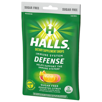 HALLS DEFENSE, DRP SUG/FREE CITRUS (25/BG)