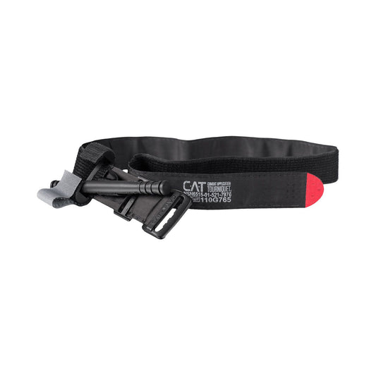 TOURNIQUET, COMBAT APPLICATION1HAND RED TIP BLK