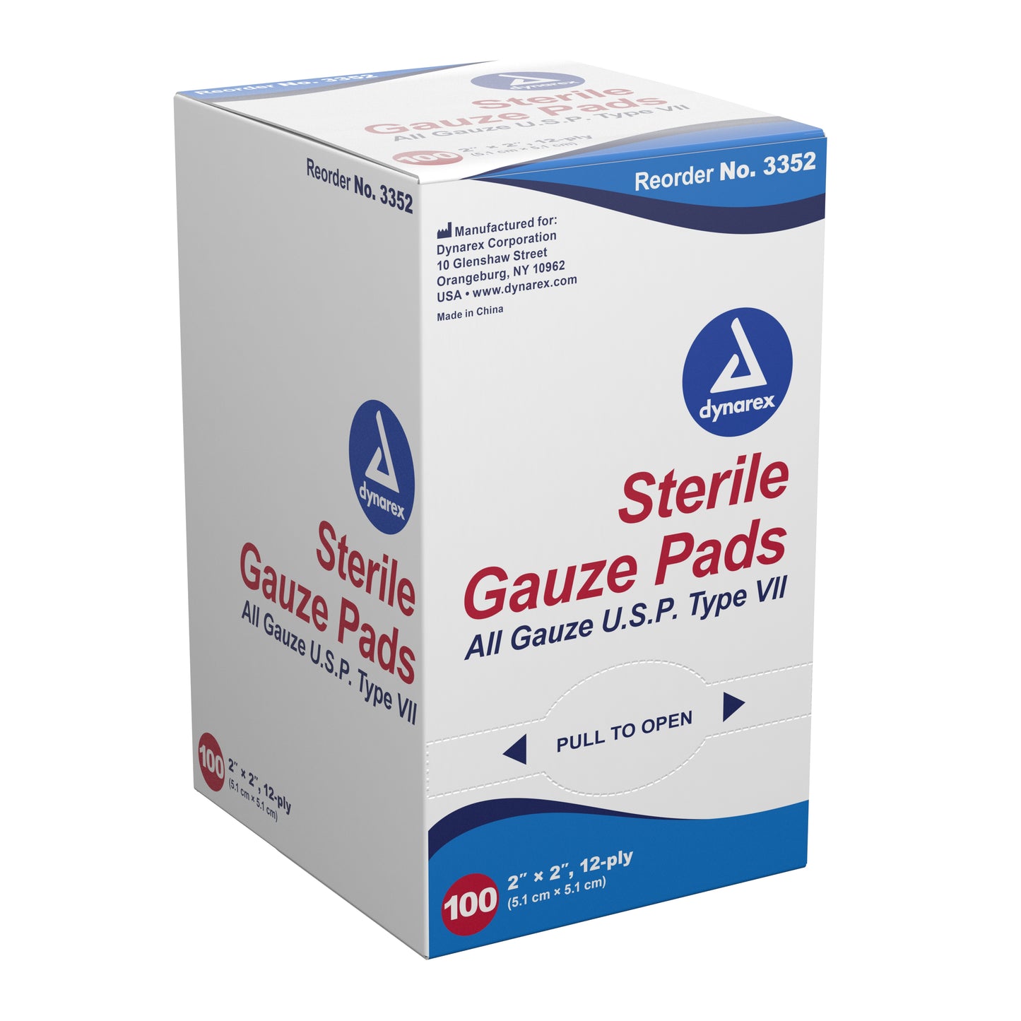 PAD, GAUZE 2X2X12 (100/BX 24BX/CS)