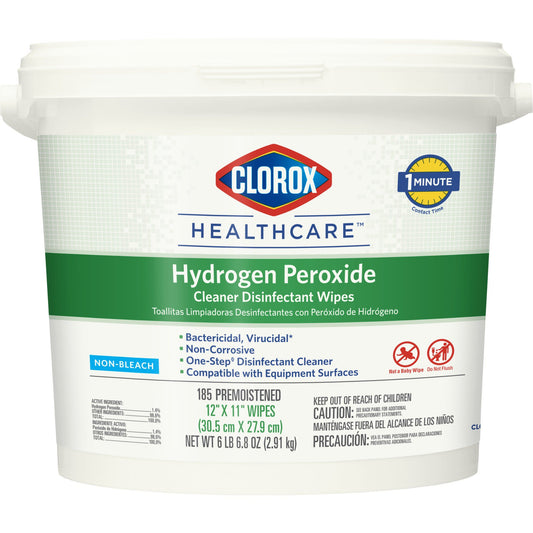 WIPE, WET CLOROX HYDROGEN PEROXIDE 12X11" (185/CT 2CT/CS)