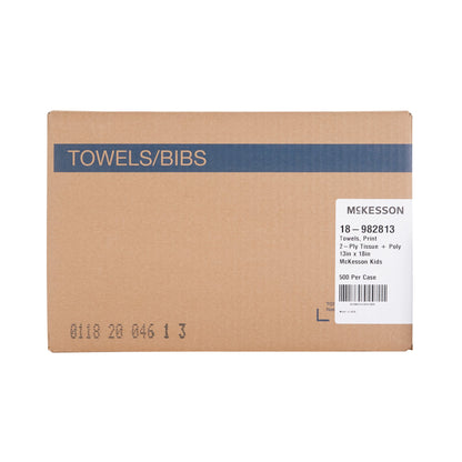 TOWEL, PRO 2PLY/POLY MCK KIDS PRNT 13X18 (500/CS)