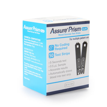 TEST STRIP, BLD GLUC ASSURE PRISM MULTI (50/BX 12BX/CS)