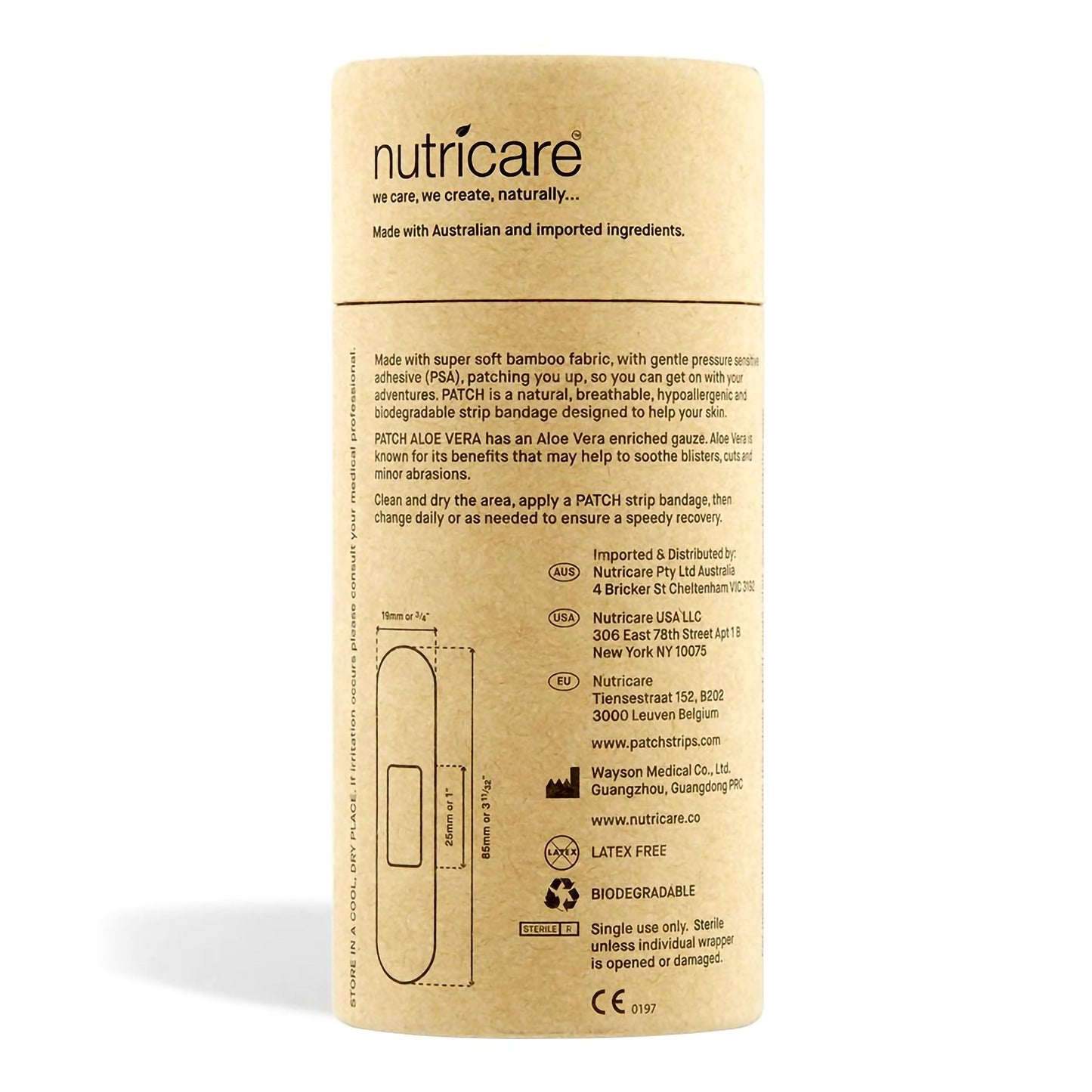 BANDAGE, ADH ALOE VERA BAMBOO (25/TU 3TU/BX 8BX/CS)