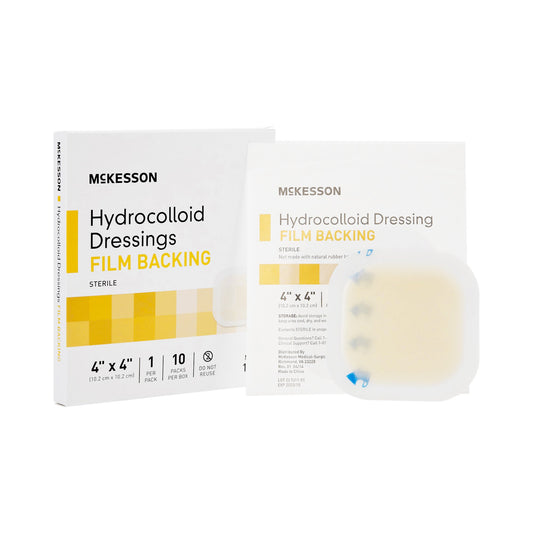 DRESSING, HYDROCOLLOID FILM-BCK STR 4X4"(10/BX 20B