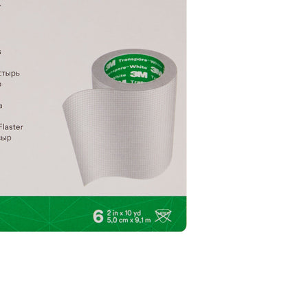 TAPE, ADHSV TRANSPORE WHT 2" (6RL/BX 10BX/CS) 3M