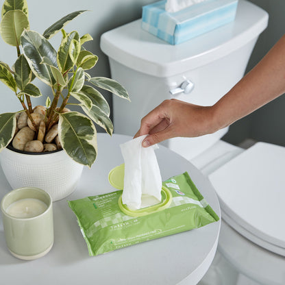 WIPE, WET FLUSHABLE UNSCNTED SFT PK W/LID (48/PK 12PK/CS)