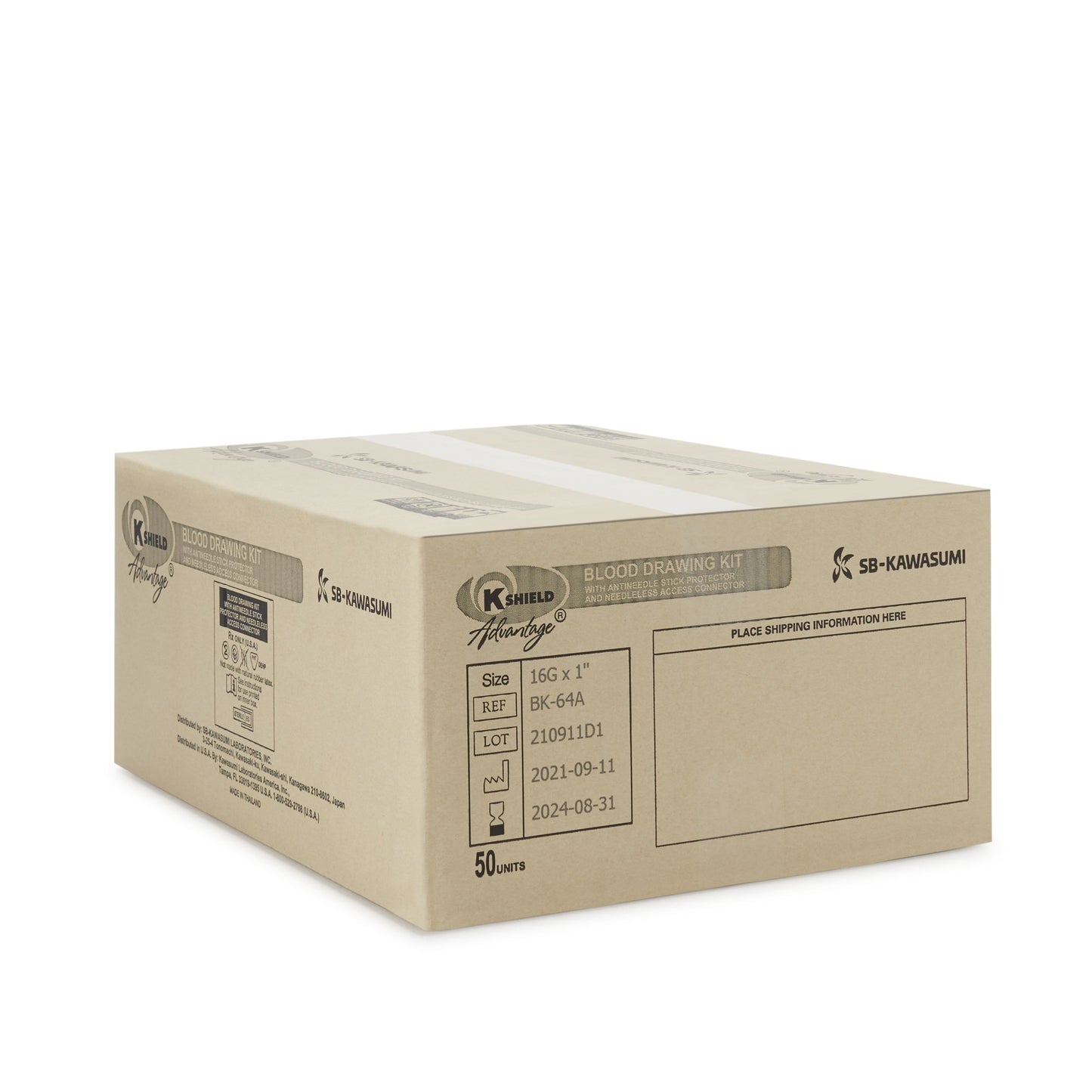 BLOOD DRAWING KIT, KSHIELD ADVANTAGE (50/CS)