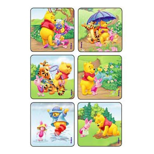 STICKERS, SUNNY TIME POOH (90/PK)