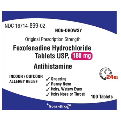 FEXOFENADINE HCL, TAB 180MG (100/BT)