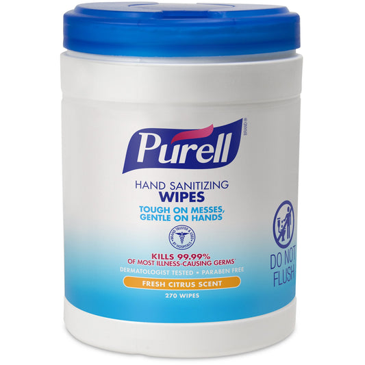 WIPE, SANITIZING HAND PURELL (270/CN 6CN/CS)