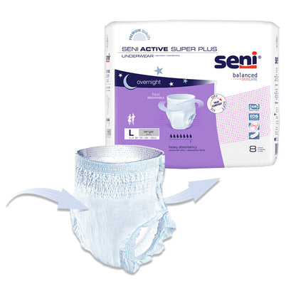 UNDERWEAR, INCONT ACTIVE SUPER+ LG 39"-53" (8/PK 4PK/CS)