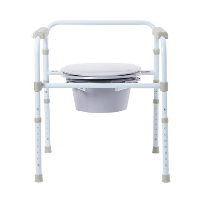 COMMODE, FOLDING STL FRAME BLU350LBS