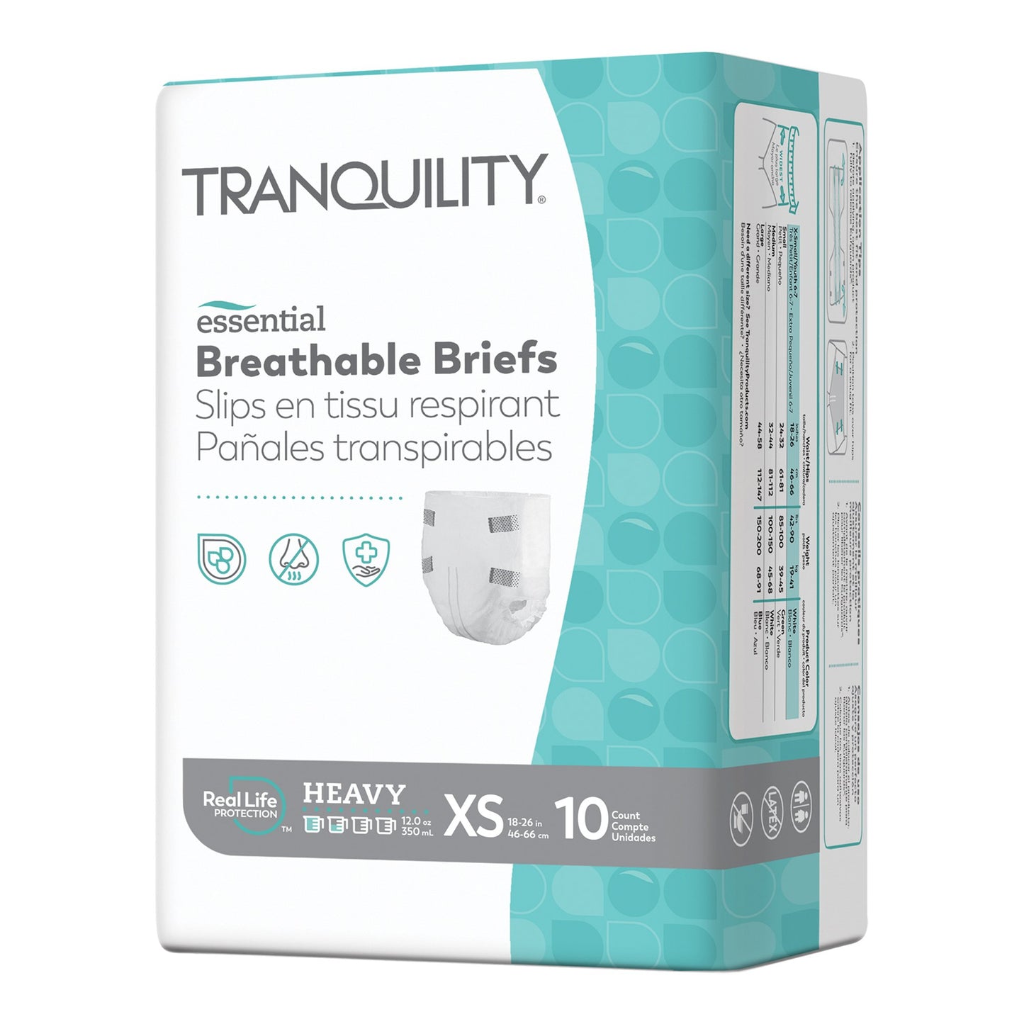 BRIEF, INCONT TRANQUILITY HVY ABSRB XSM (10/BG 10BG/CS)