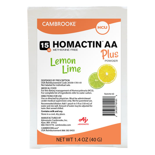 SUPPLEMENT, ORAL HOMACTIN AA +PDR LEMON LIME 1.4OZ (30/CS)