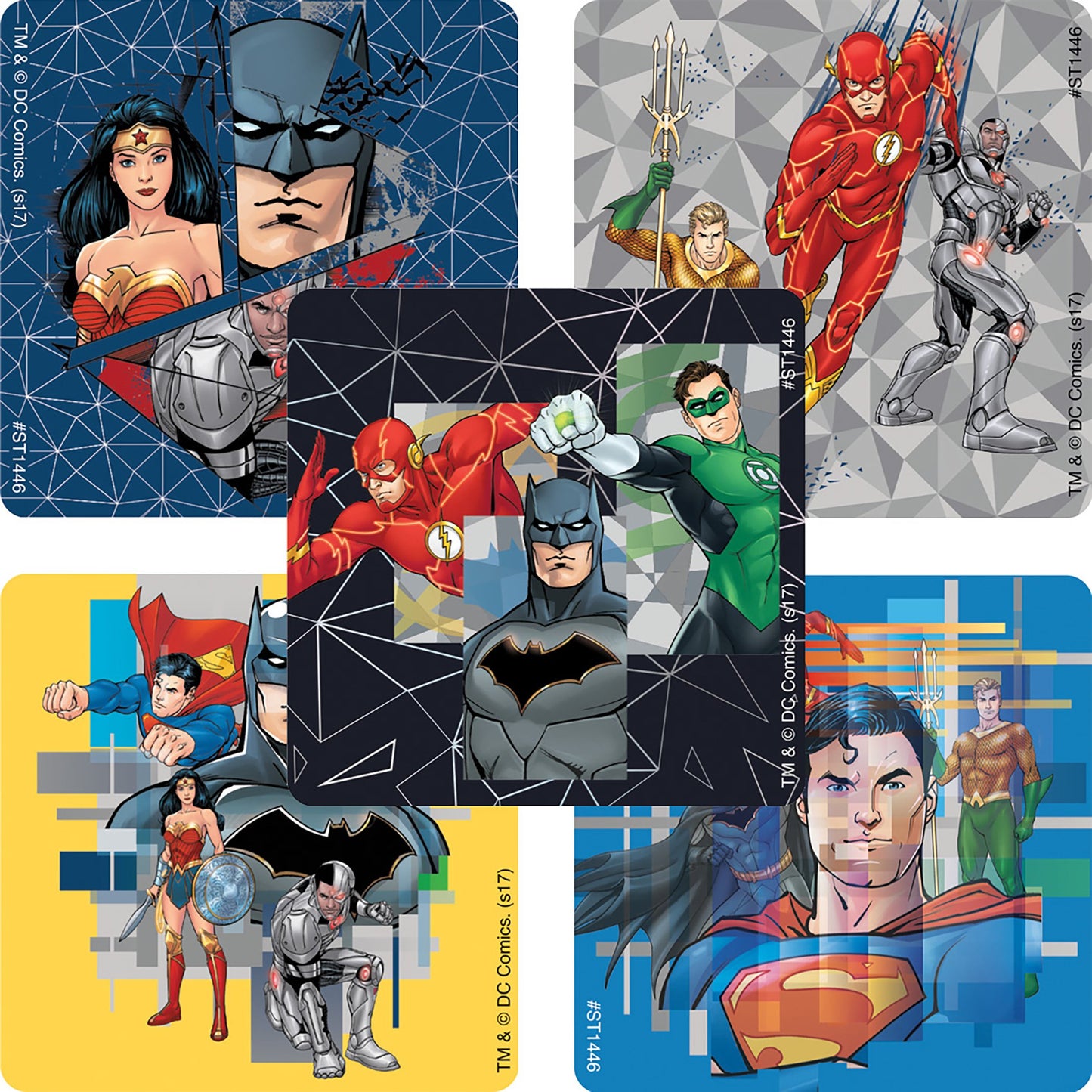 STICKER, JUSTICE LEAGUE 2.5" (100/RL)