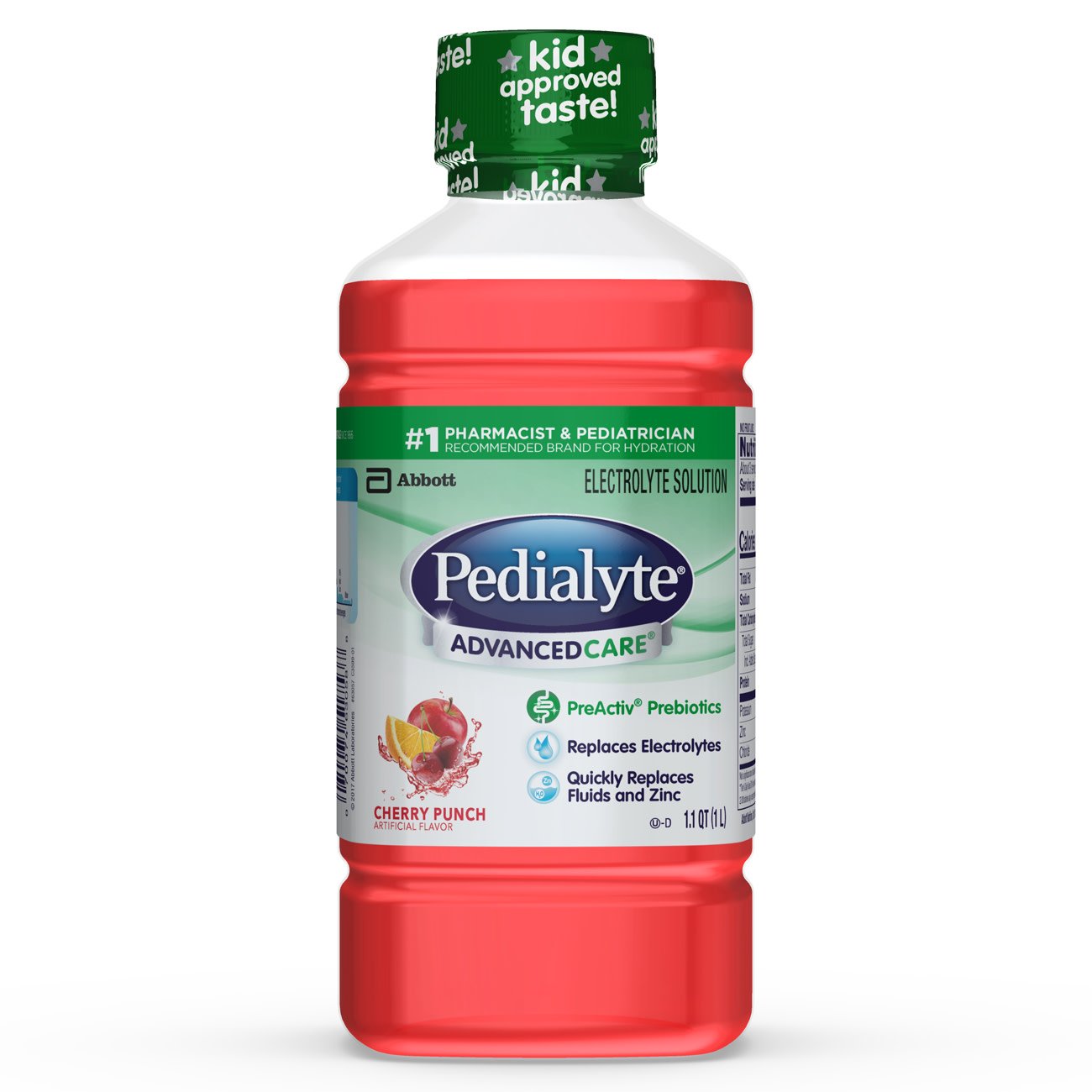 PEDIALYTE, ADVANCED CARE CHERRY PUNCH 1 LTR BTL (8/CS)