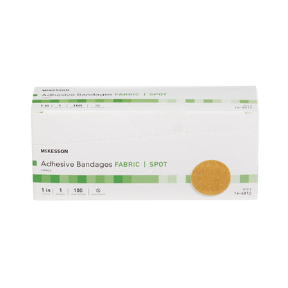 BANDAGE, ADHSV FABR SPOT 1" (100/BX 24BX/CS)