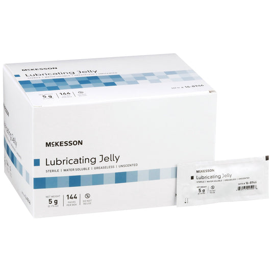 LUBRICATING JELLY, STR FOIL PKT 5GRAM (144/BX 6BX/CS)