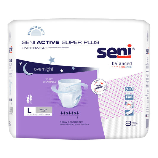 UNDERWEAR, INCONT ACTIVE SUPER+ LG 39"-53" (8/PK 4PK/CS)