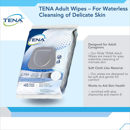 WASHCLOTH, WET CLASSIC TENA DISP (48/PK 12PK/CS) SCAPER