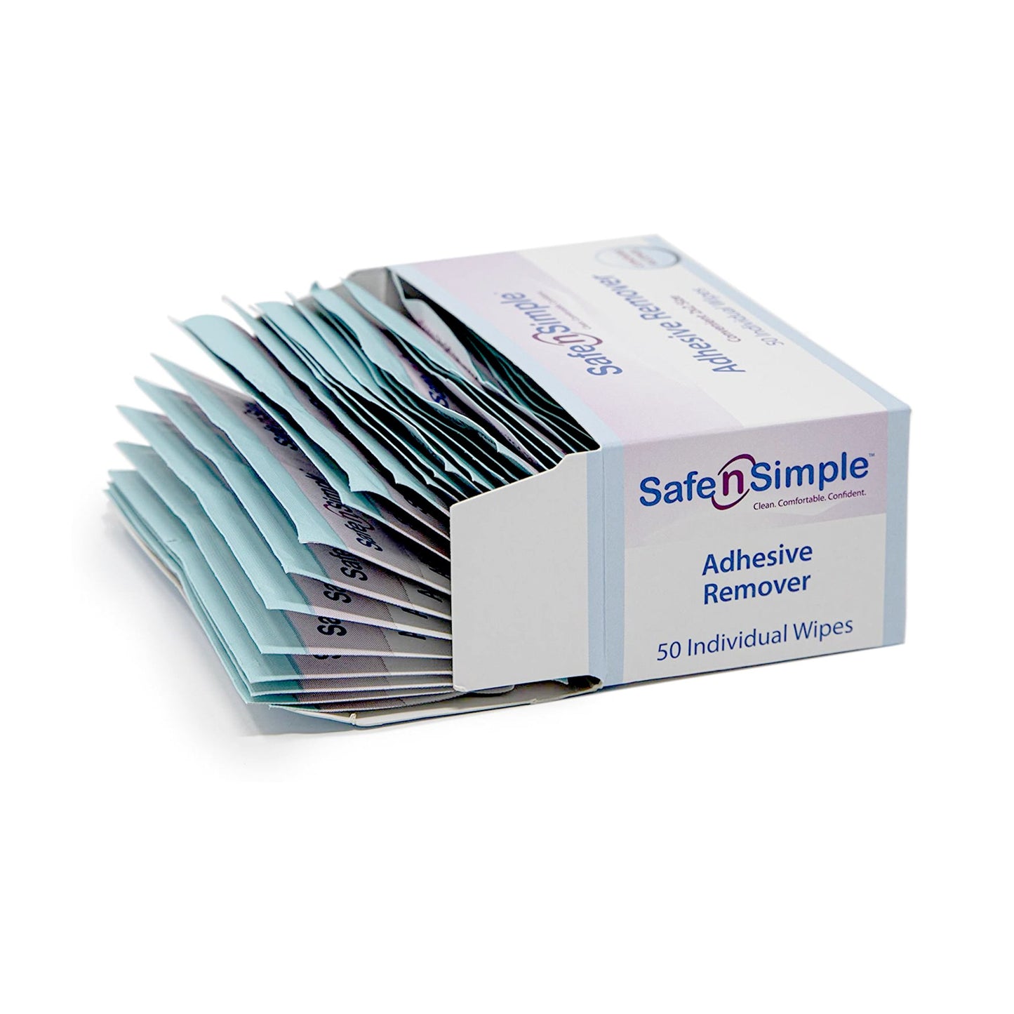 WIPE, CLNSR PERI-STOMA ADH/REMV (50/BX 12BX/CS)