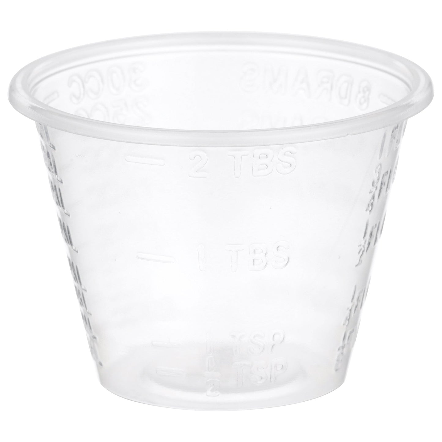 CUP, MED GRAD W/LIP 1OZ (100/SL)