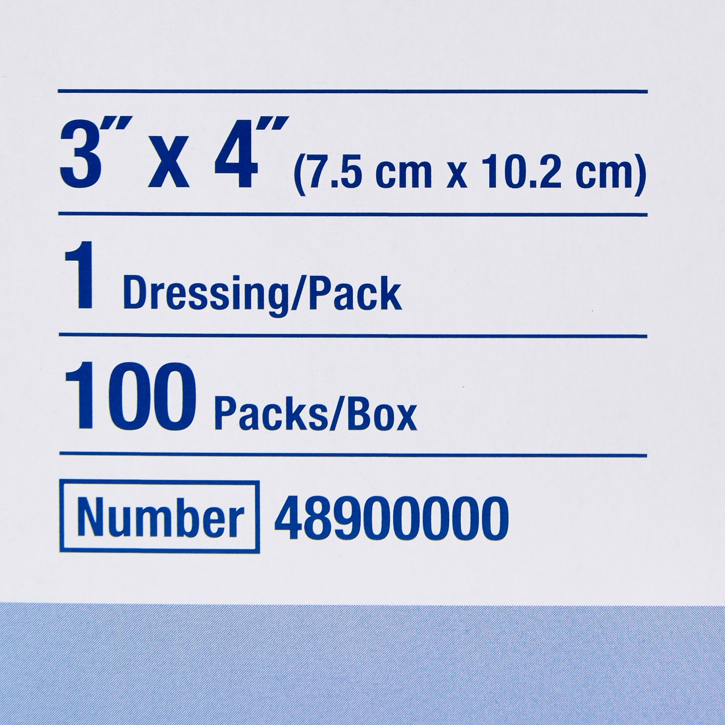GAUZE, SORBALUX NON-ADHSV 3"X 4" (100/BX 24BX/CS)
