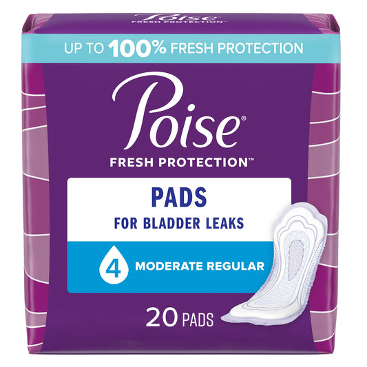 PAD, POISE MODERATE ABSORB (20/PK 6PK/CS) KIMPRO