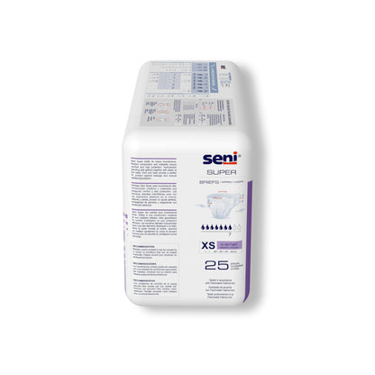 BRIEF, INCONT SENI SUPER XSM 16"-24" (25/PK 3PK/CS)