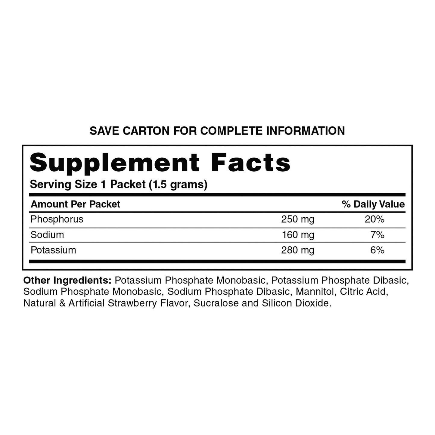 PHOSPHORUS, PDR 250-160-280MG (100/PK 24PK/CS)