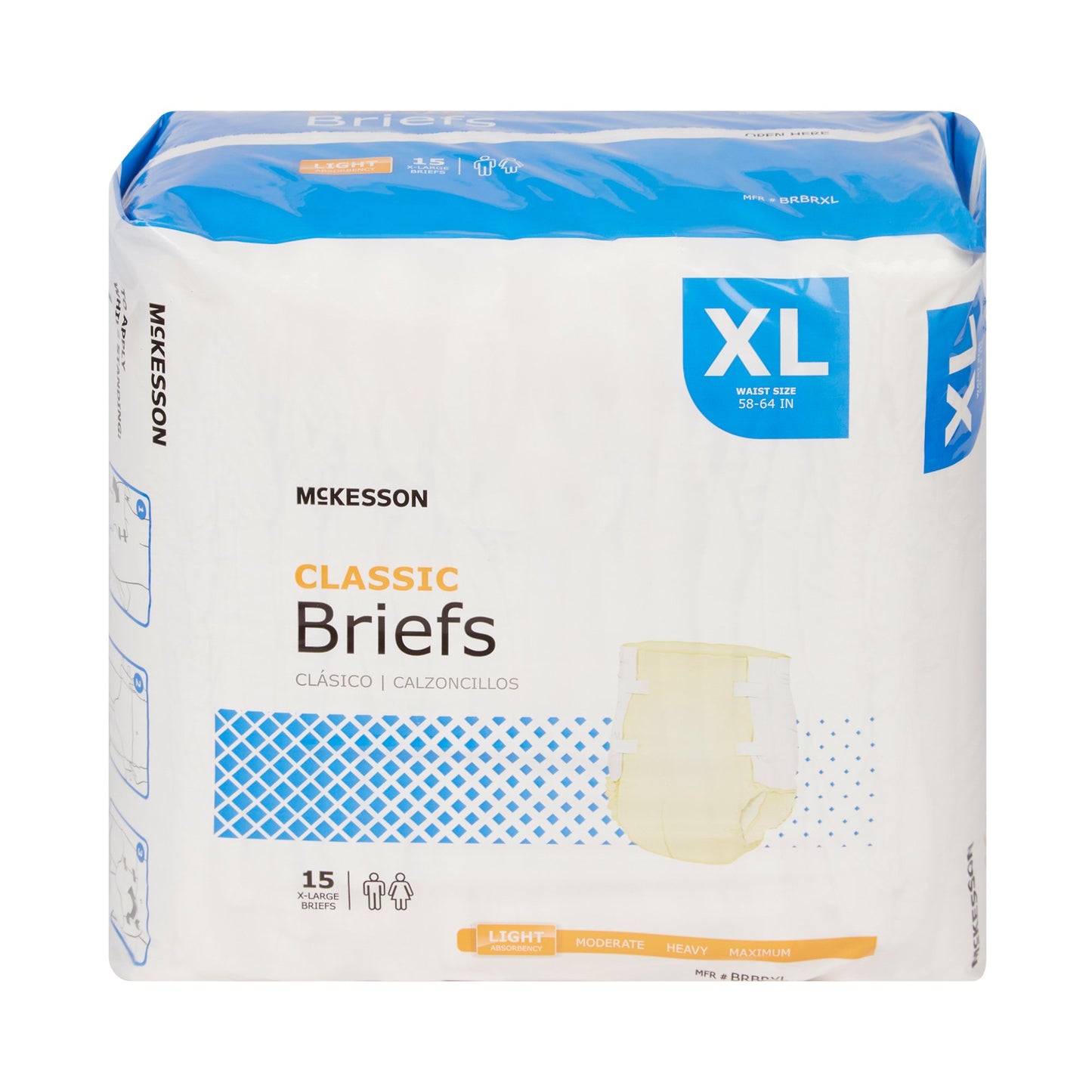 BRIEF, TAB CLSR CLASSIC XLG 59-64 (15/BG 4BG/CS)