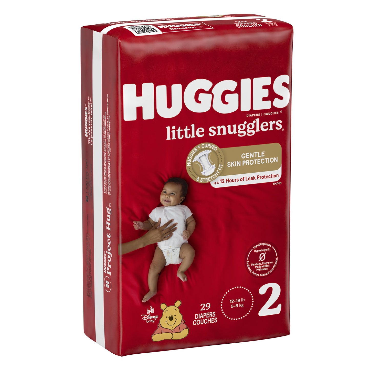 DIAPER, HUGGIES LITTLE SNUGGLERS JUMBO SZ2 (29/PK 4PK/CS)